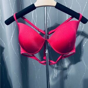 Elegant Pink Strappy Bra